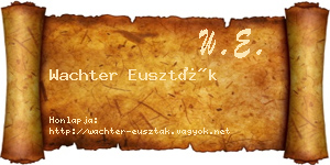 Wachter Euszták névjegykártya